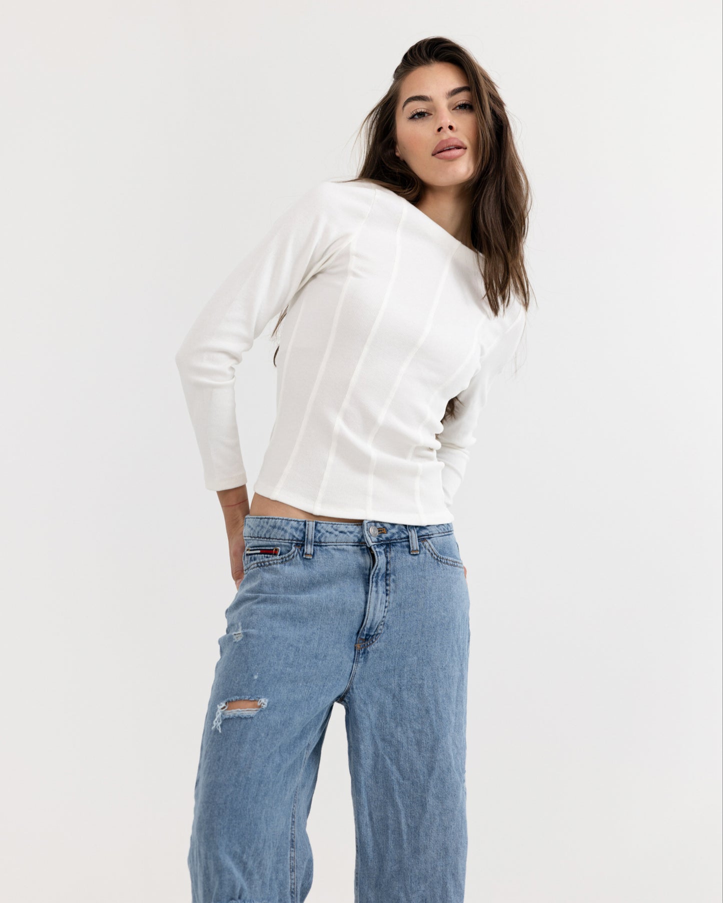 Luxe Rib Panel Top Vanilla
