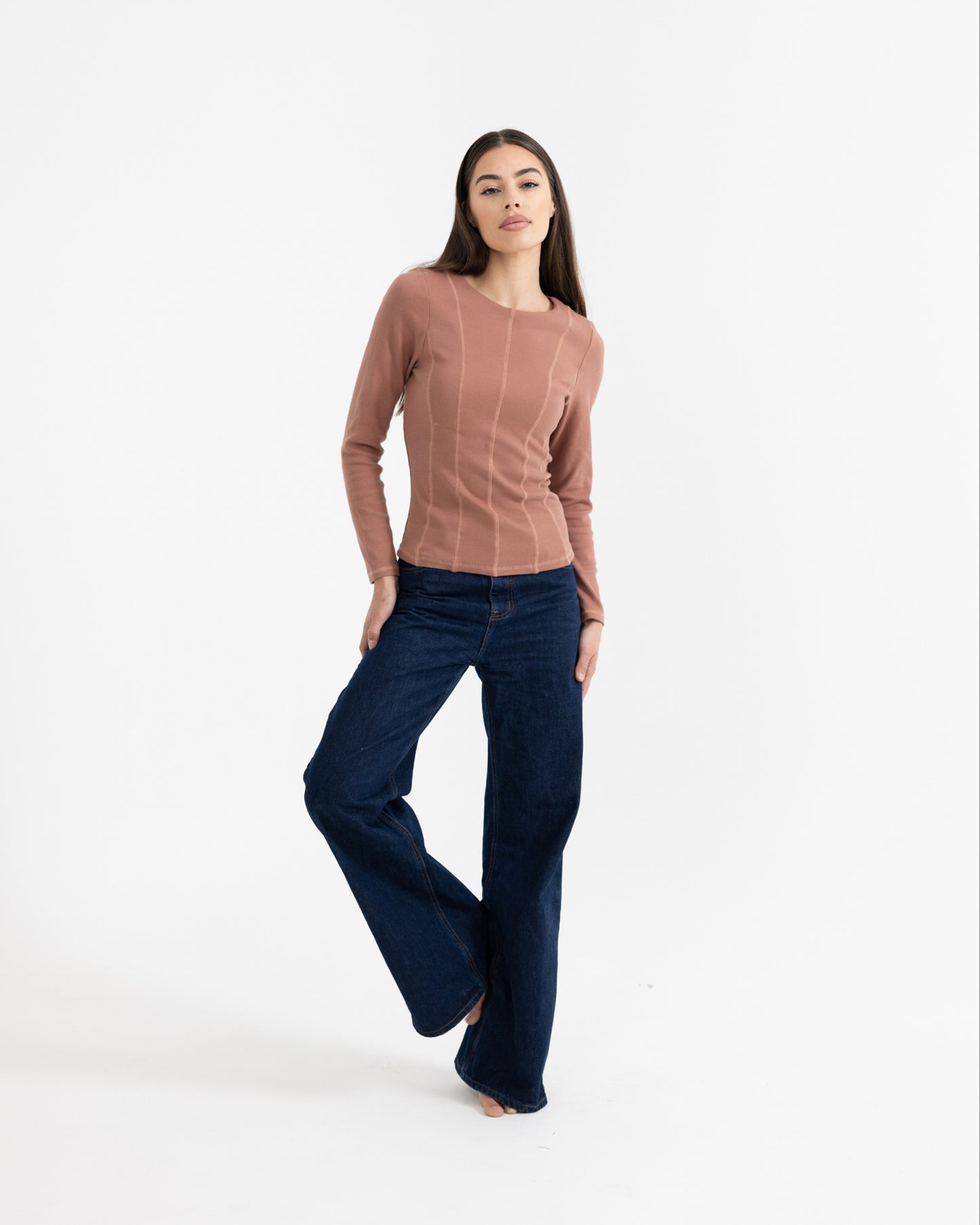 Luxe Rib Panel Top Brick