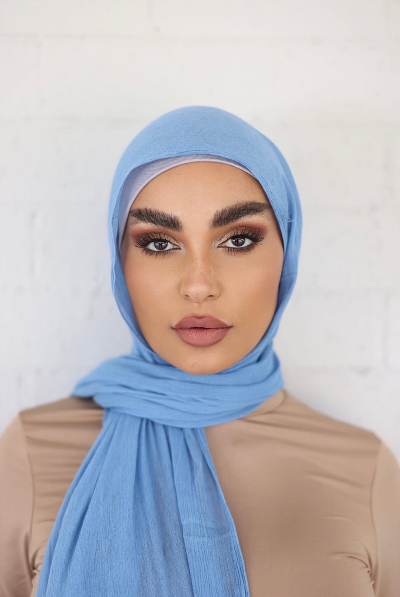 Luxe Rayon Hijab Frayed Edge - SKY