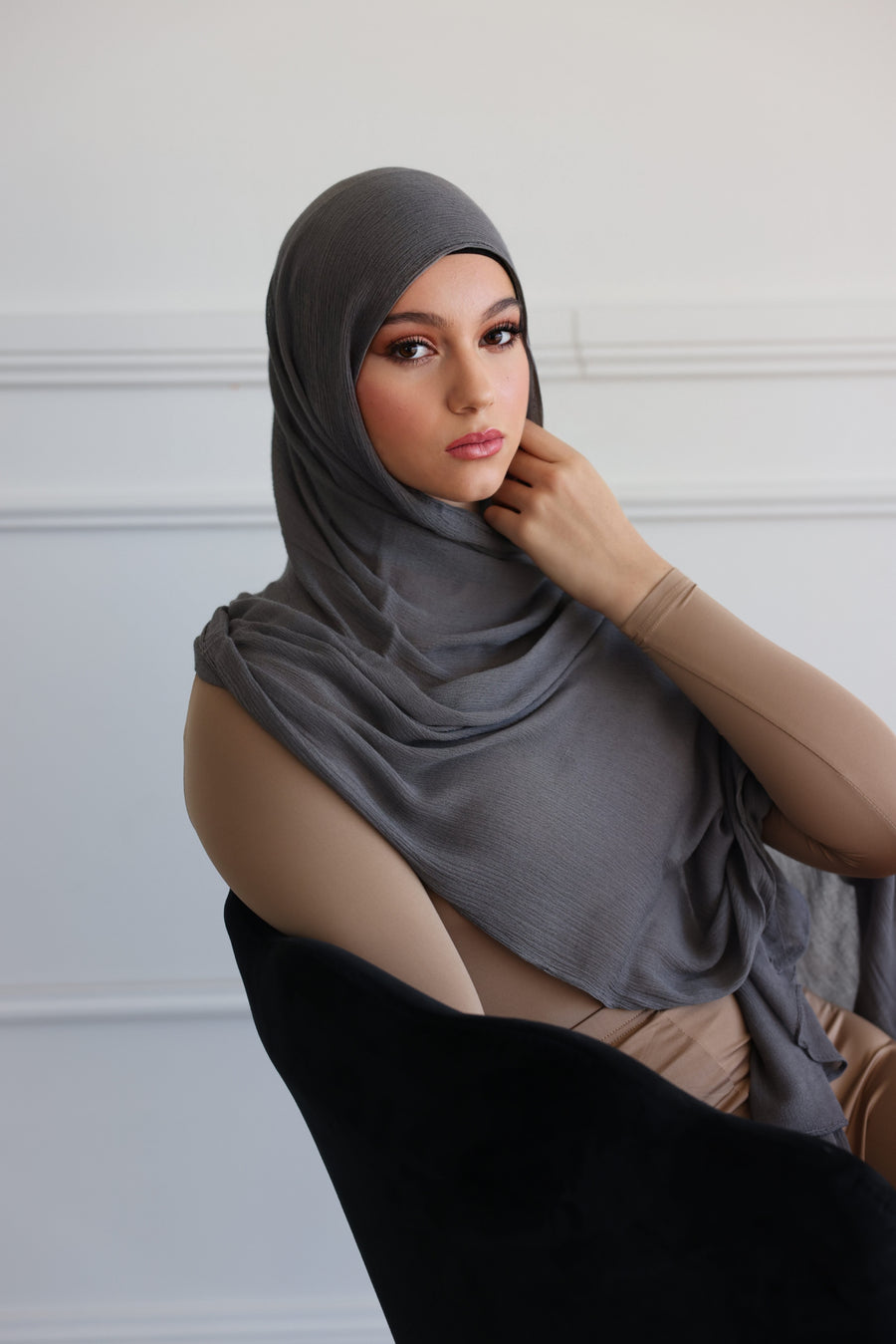 Luxe Rayon Hijab - Charcoal