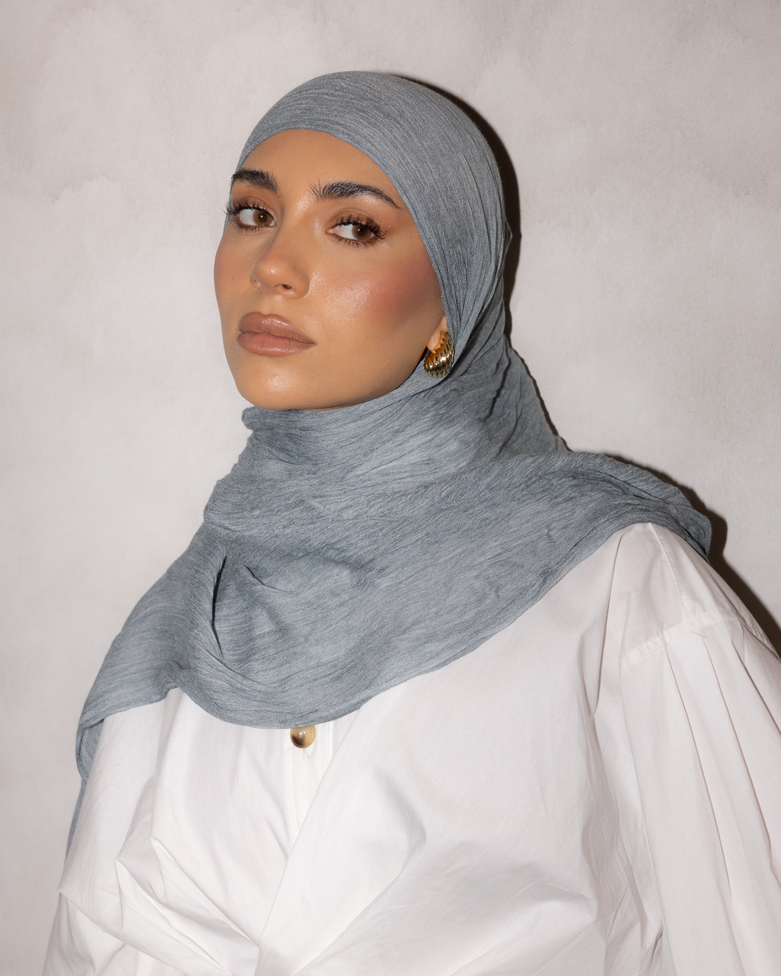 Textured Rayon Hijab - Sky