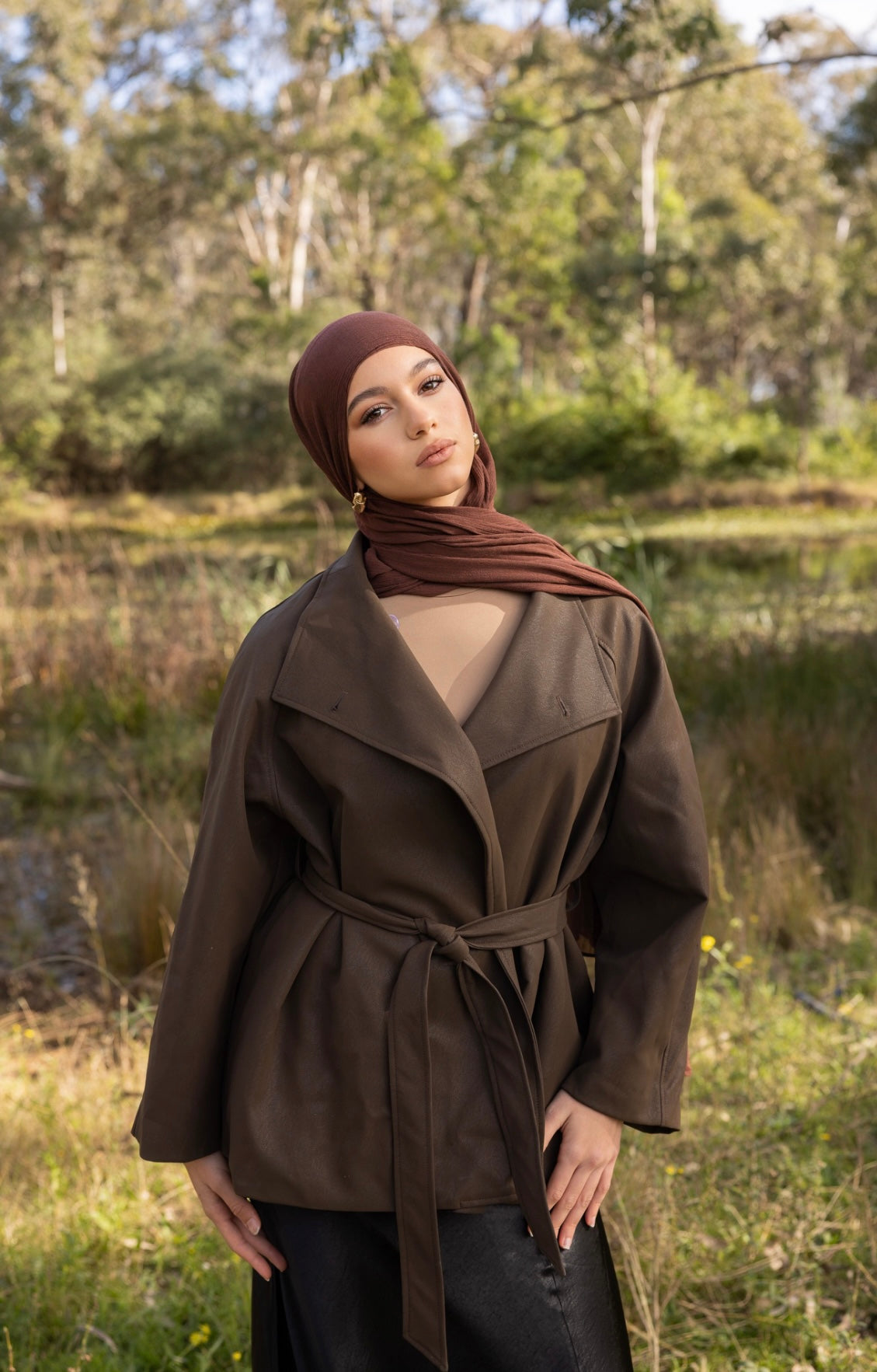 Luxe Rayon Hijab - Coffee Bean