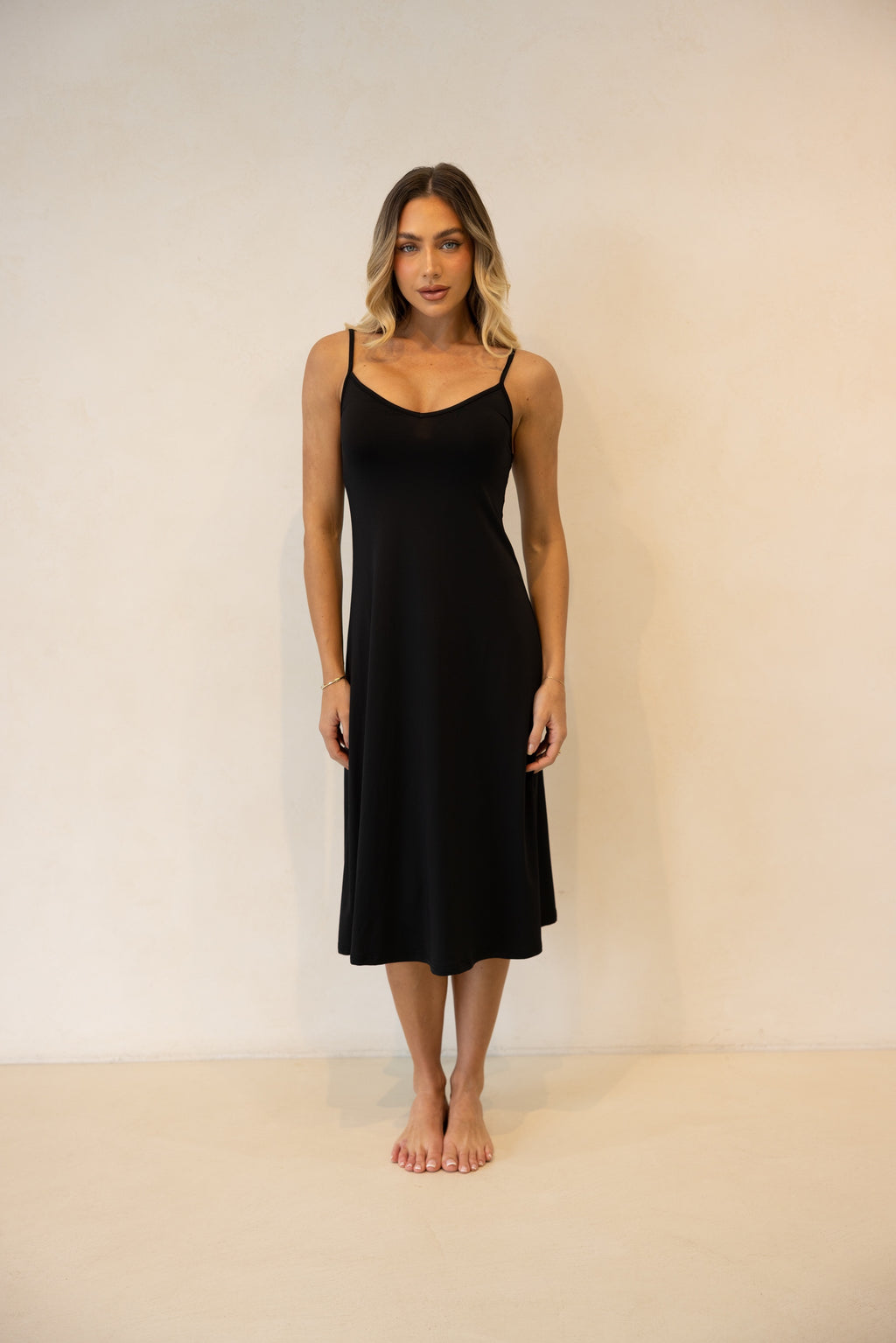 Luxe Cami Slip Dress Midnight