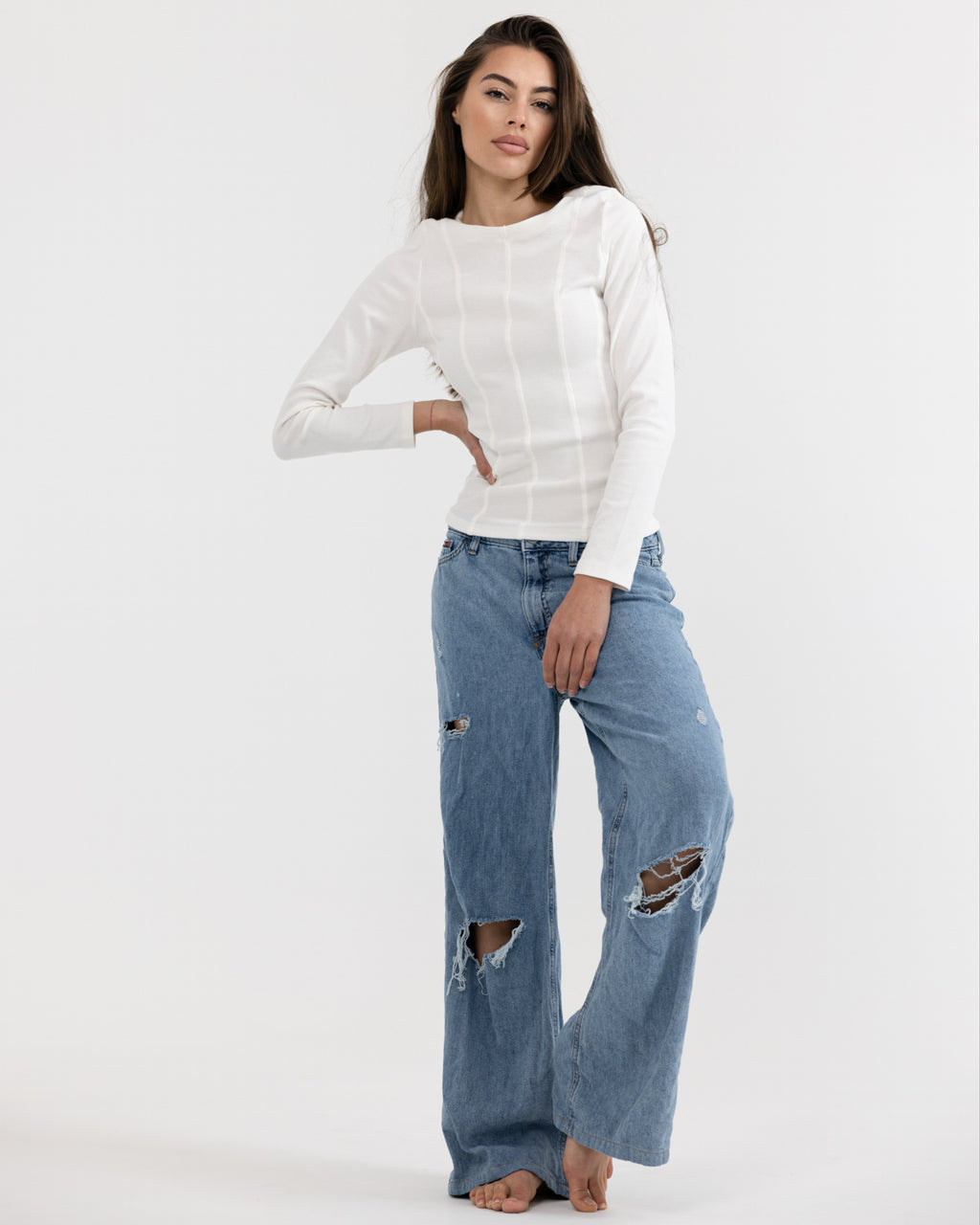 Luxe Rib Panel Top Vanilla