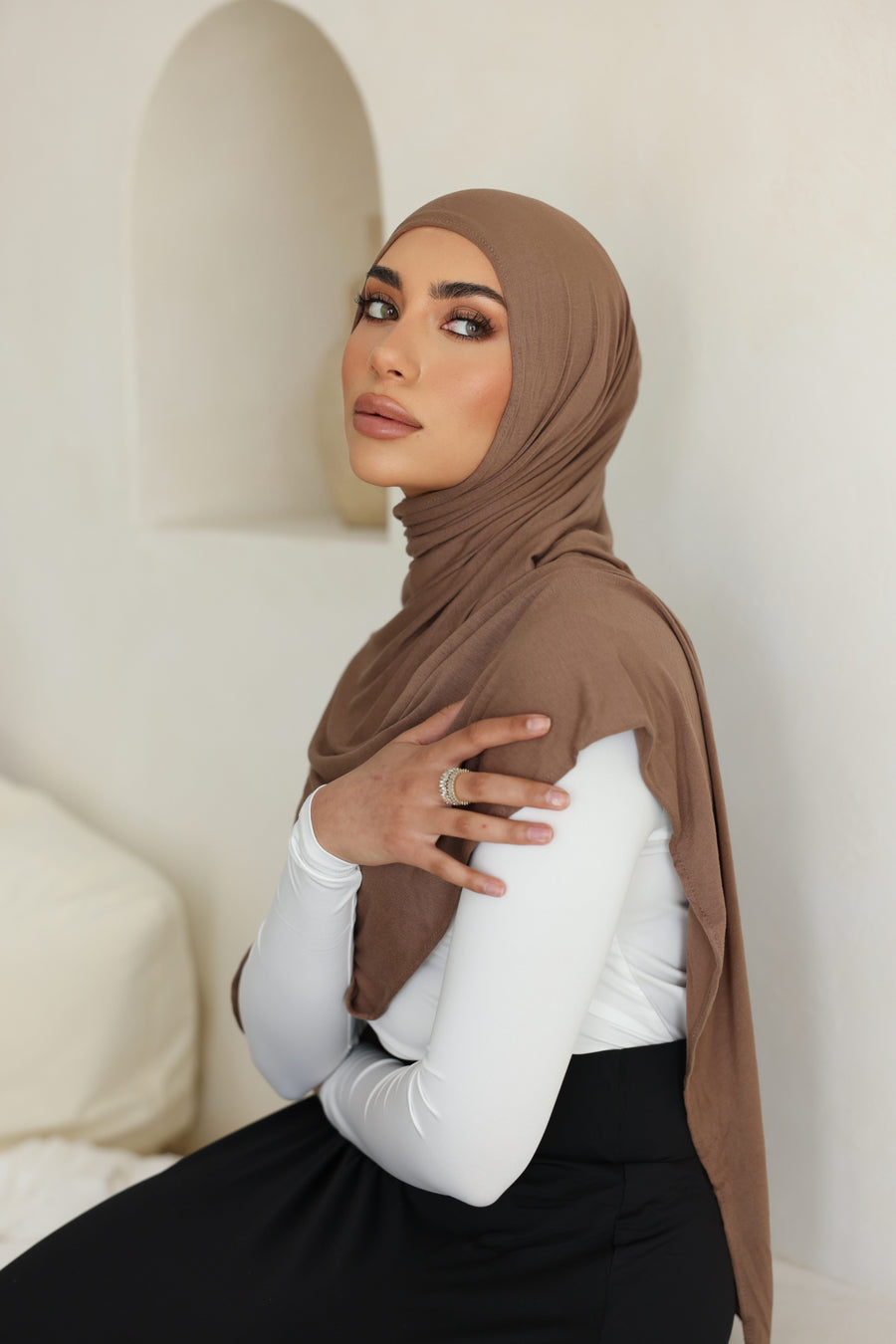 Luxe Jersey Hijab - Latte