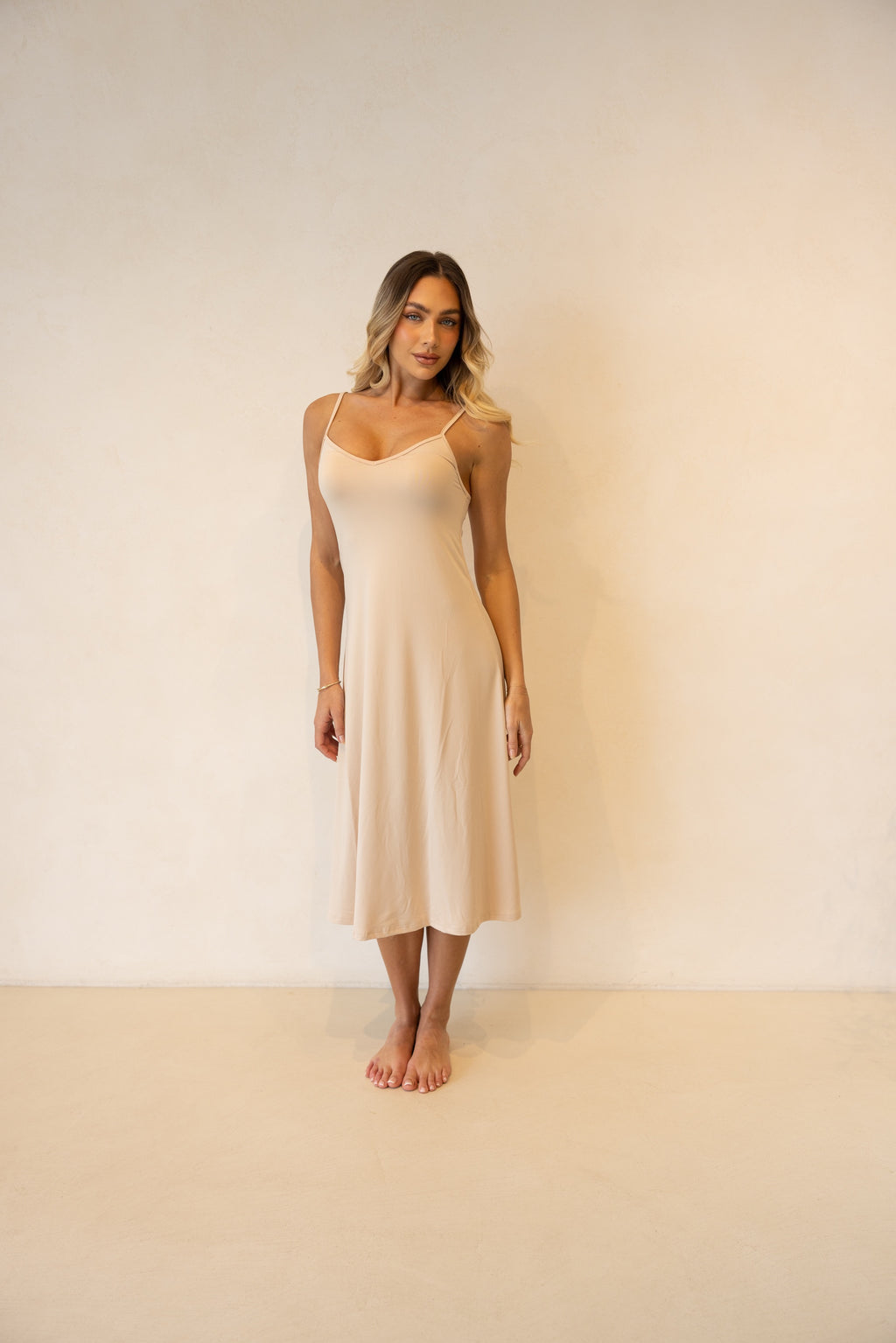 Luxe Cami Slip Dress Clay