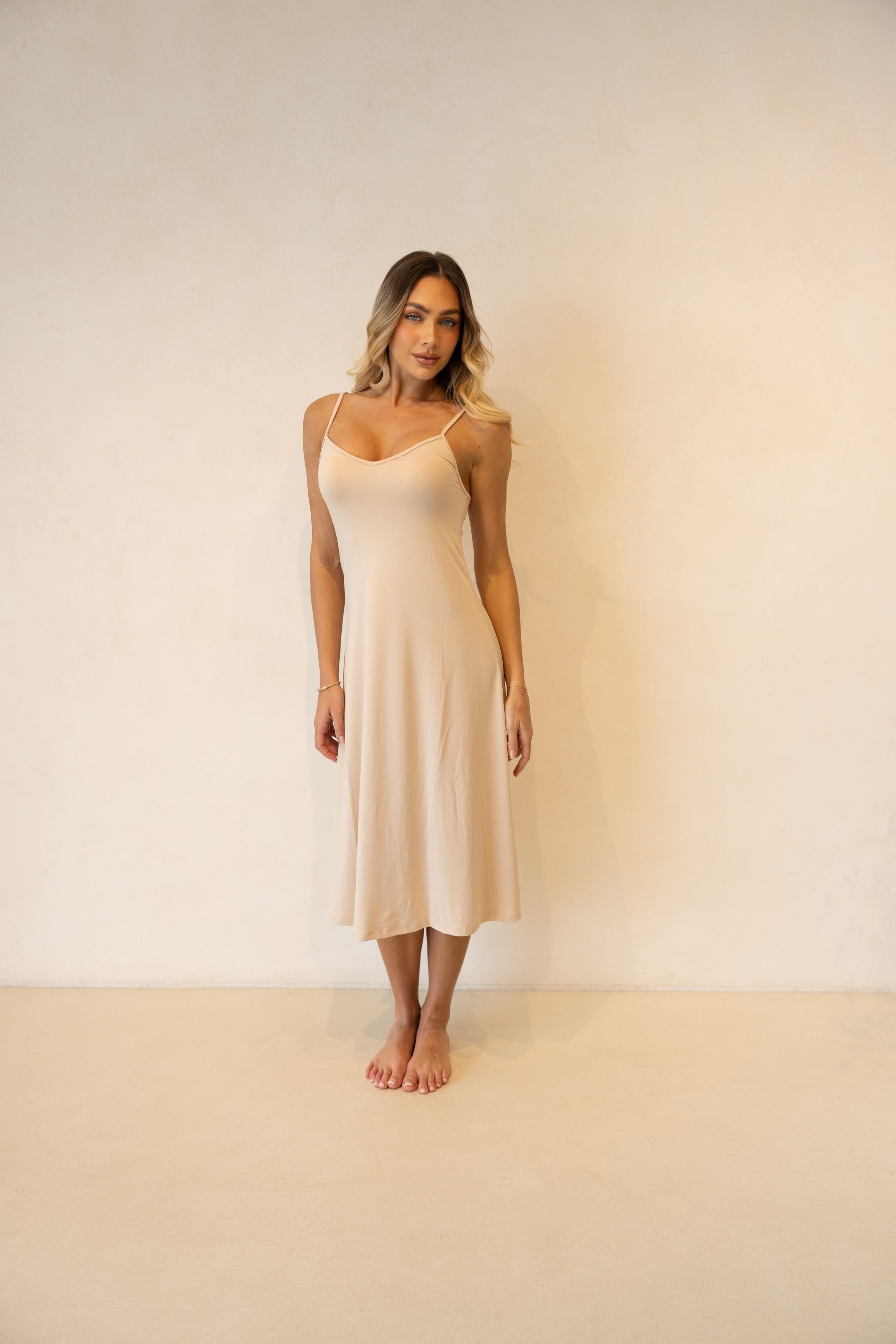 Luxe Cami Slip Dress Clay