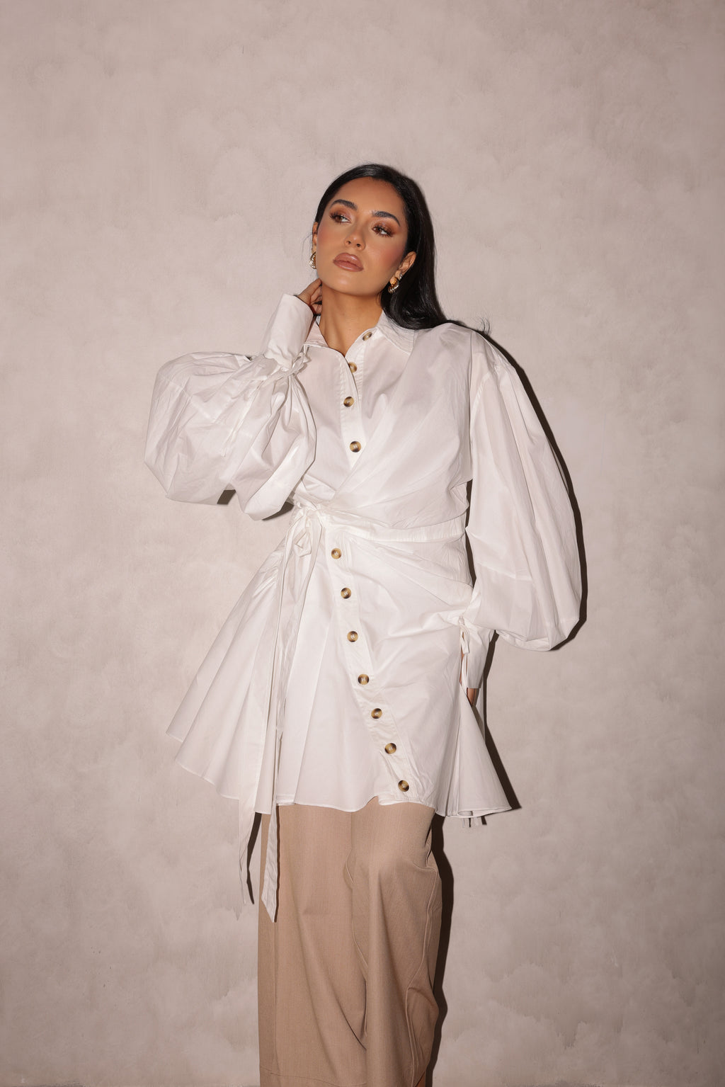 Positano Wrap Shirt - White