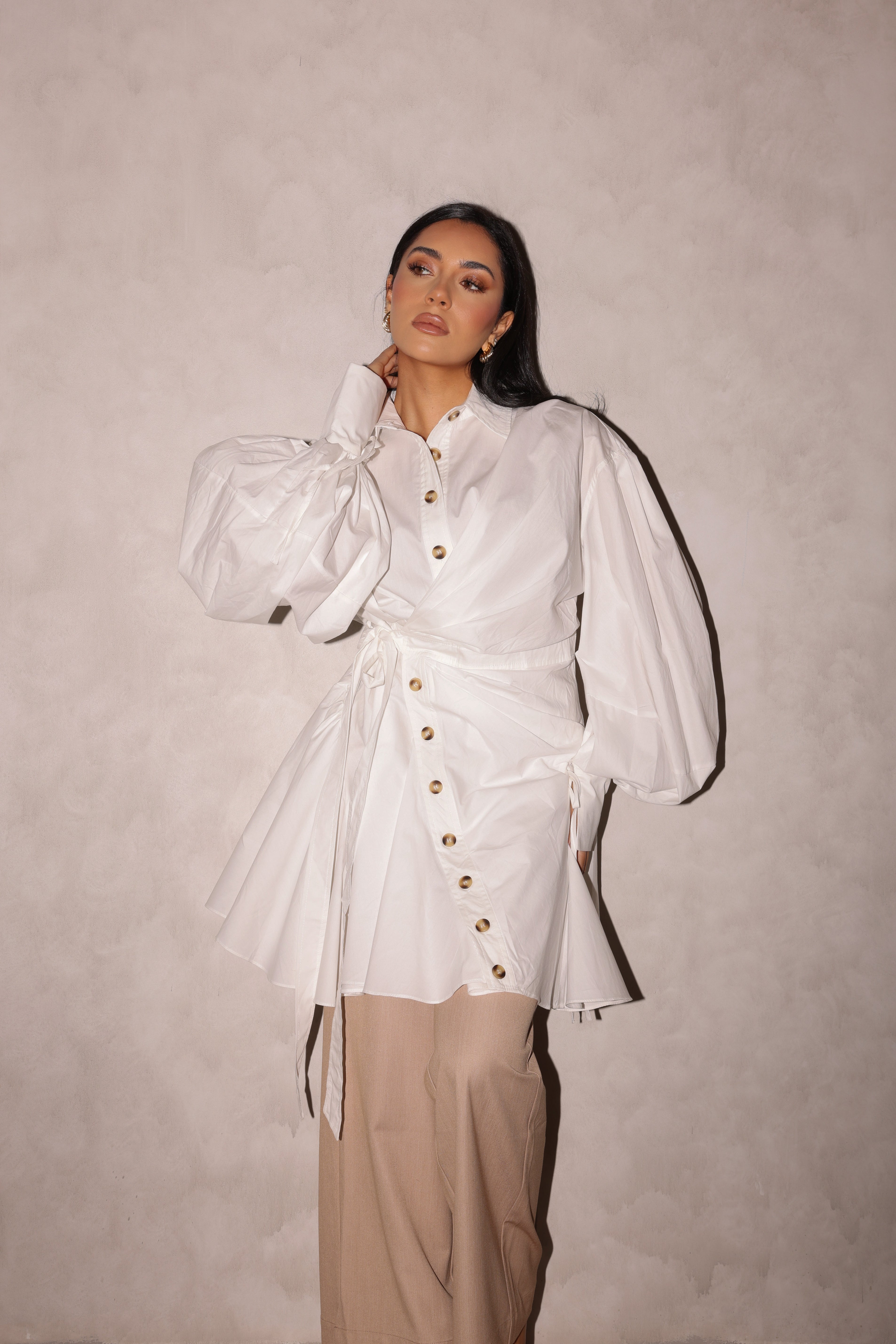 Positano Wrap Shirt - White