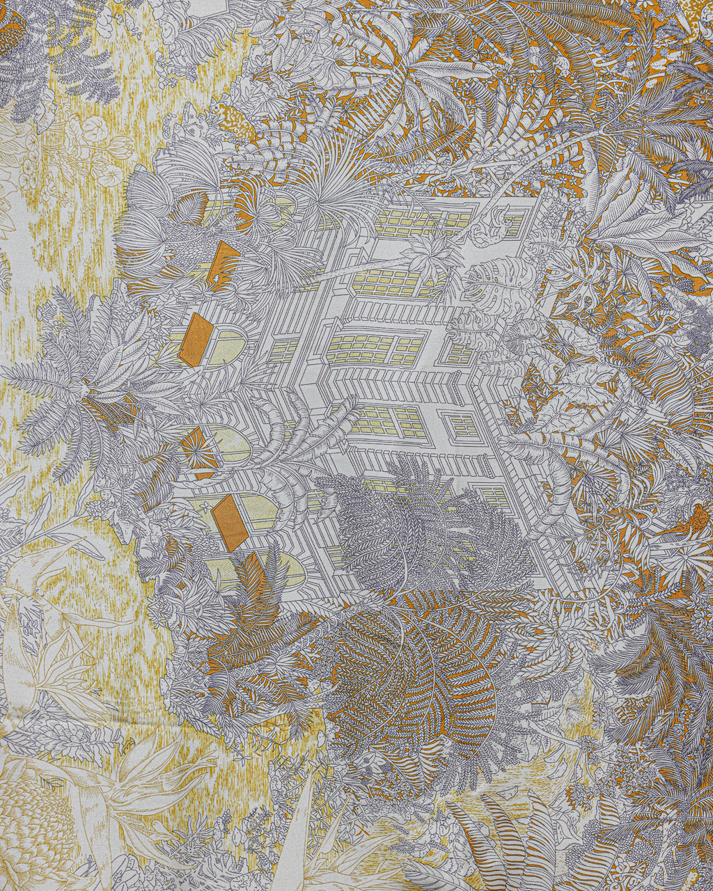 PRINTED SILK BLEND SQUARE BANDANA