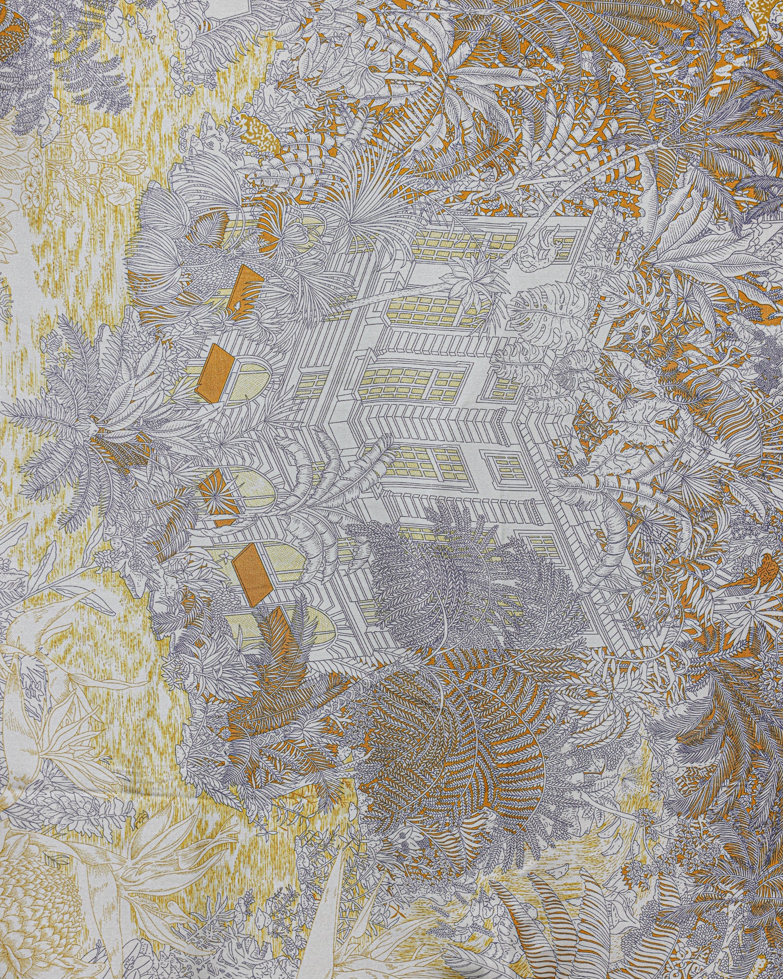 PRINTED SILK BLEND SQUARE BANDANA