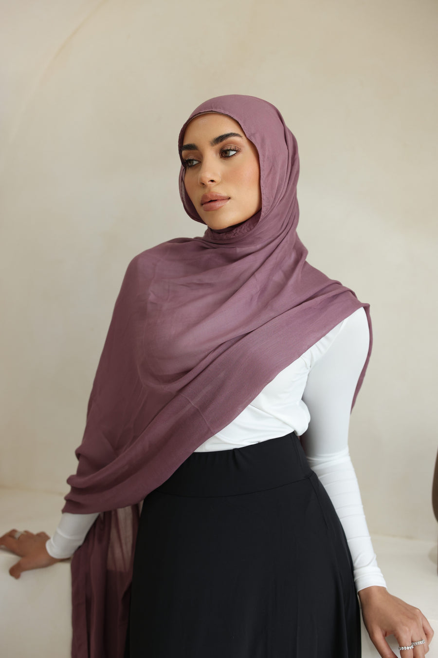 Luxe Double Stitch Hijab Lavender