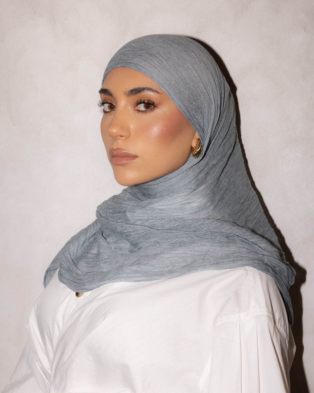 Textured Rayon Hijab - Sky