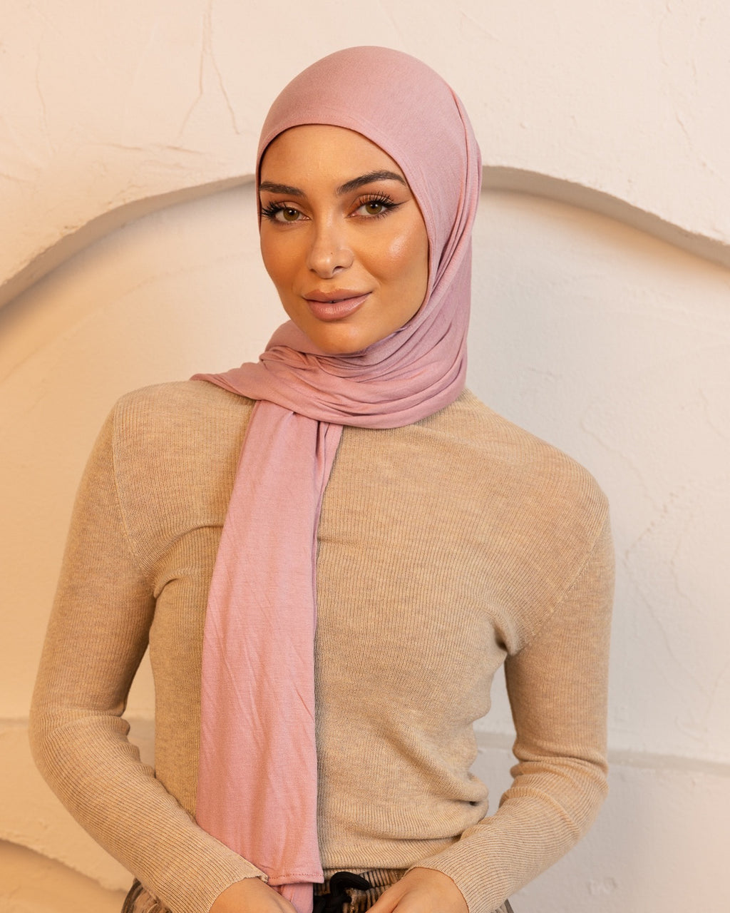 Luxe Jersey Hijab - Rose