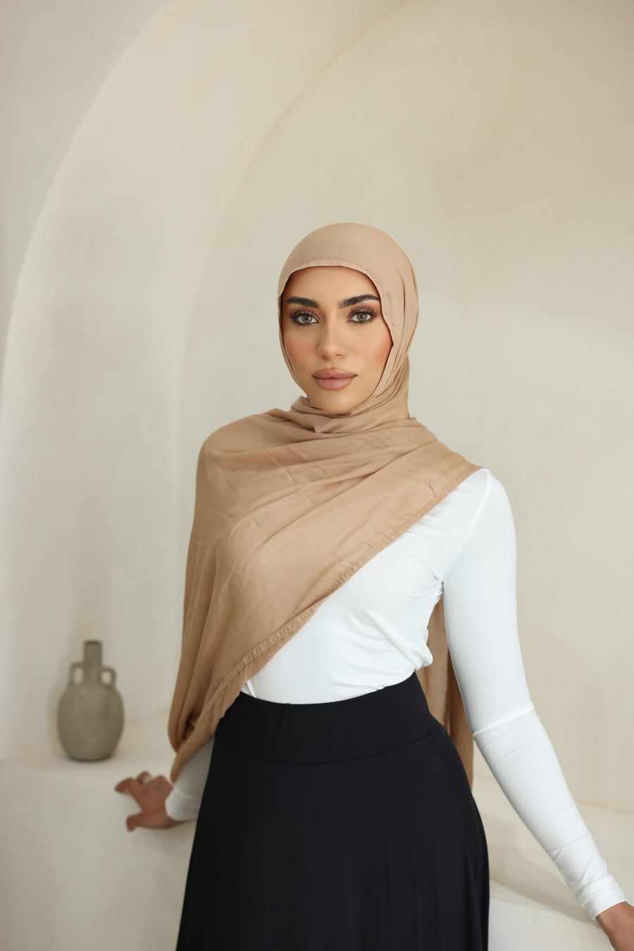 Luxe Double Stitch Hijab Desert