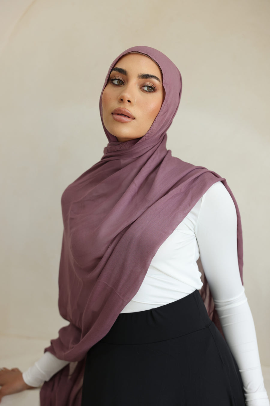 Luxe Double Stitch Hijab Lavender