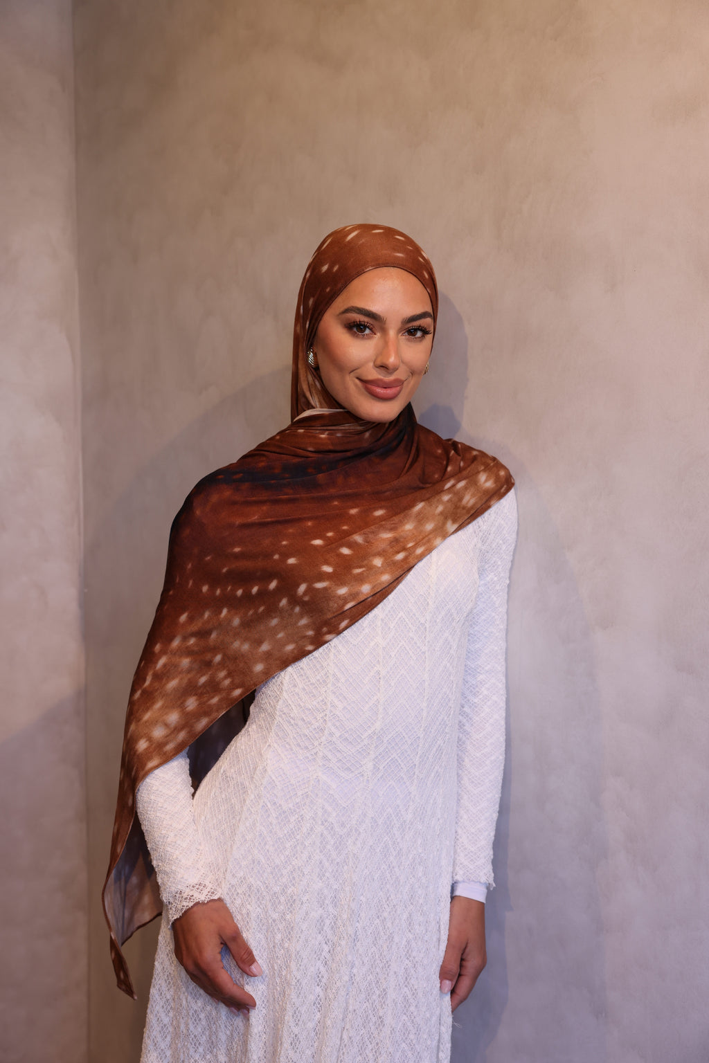 Jersey Printed Hijab - Amber Dusk