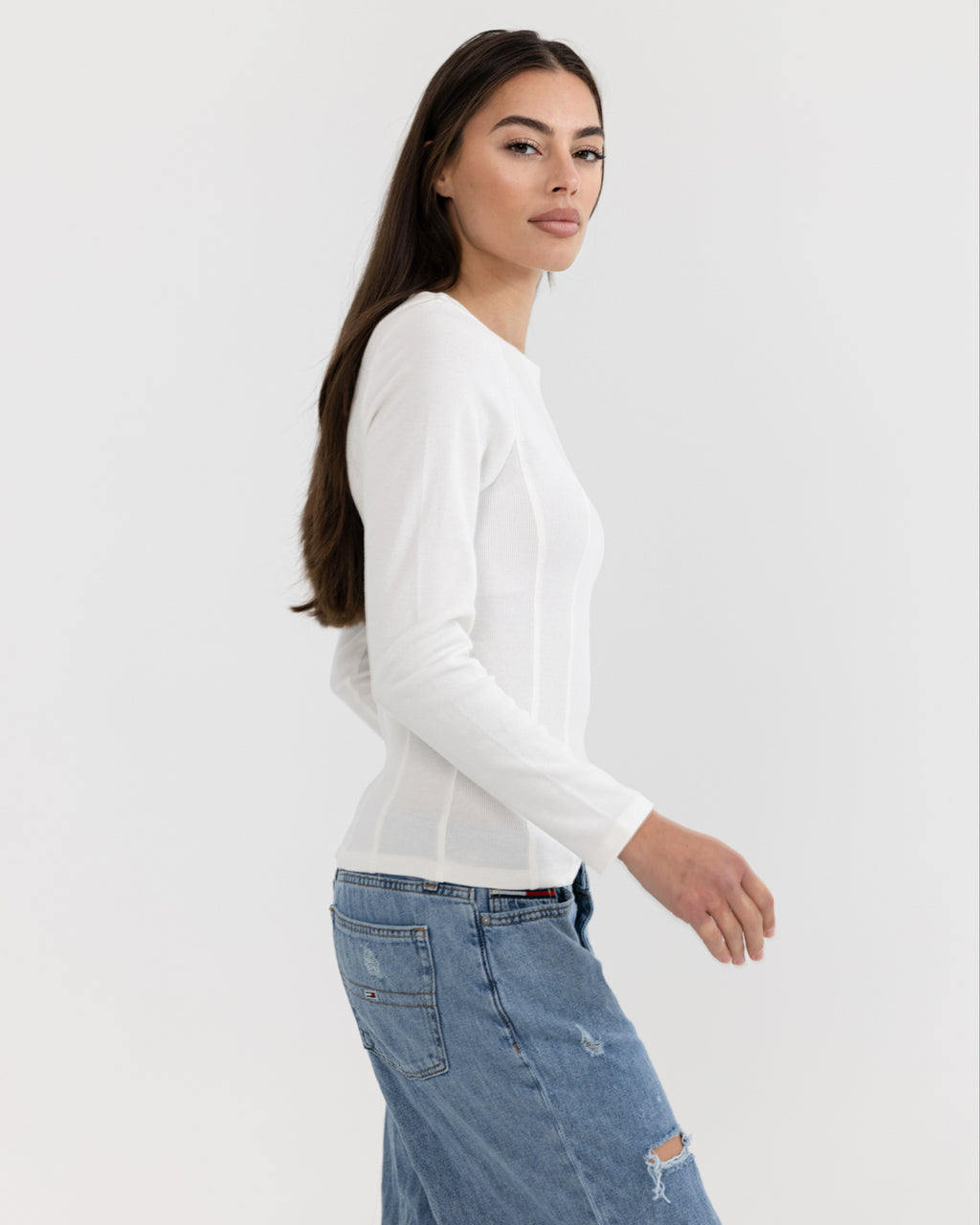 Luxe Rib Panel Top Vanilla