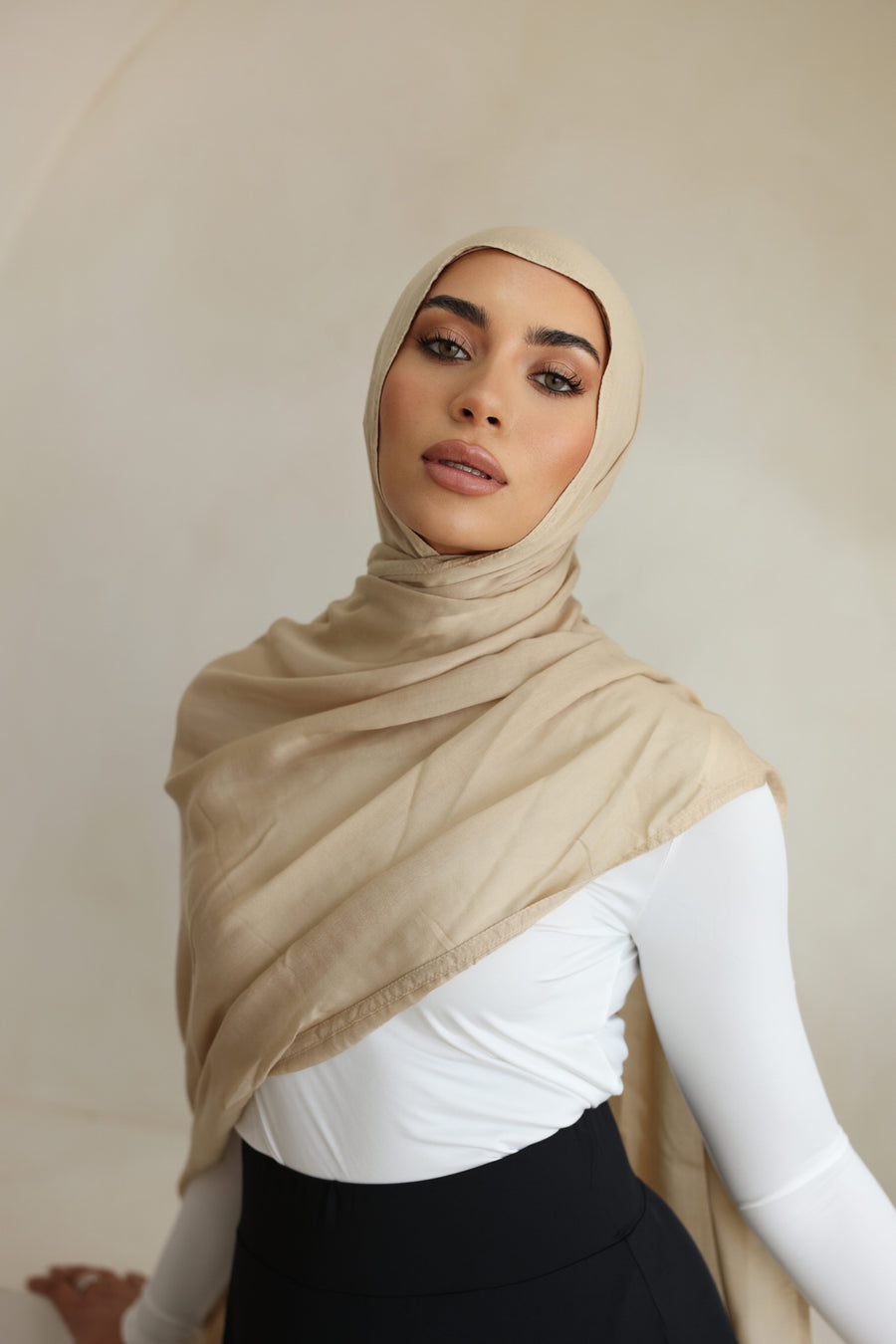 Luxe Double Stitch Hijab Oat