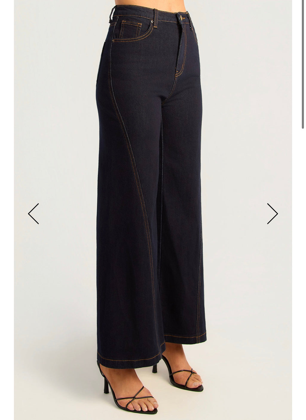 Hem Seam Detail Denim Jeans