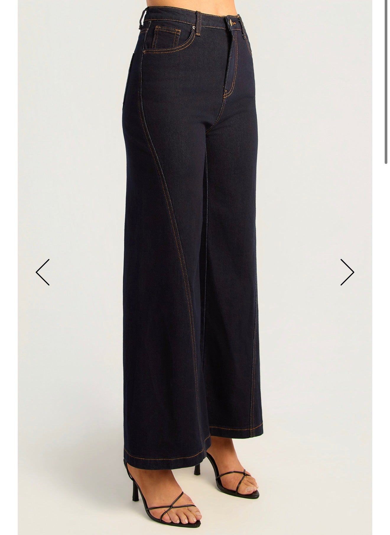 Hem Seam Detail Denim Jeans
