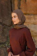 Luxe Rayon Hijab Frayed Edge - COCOA 11