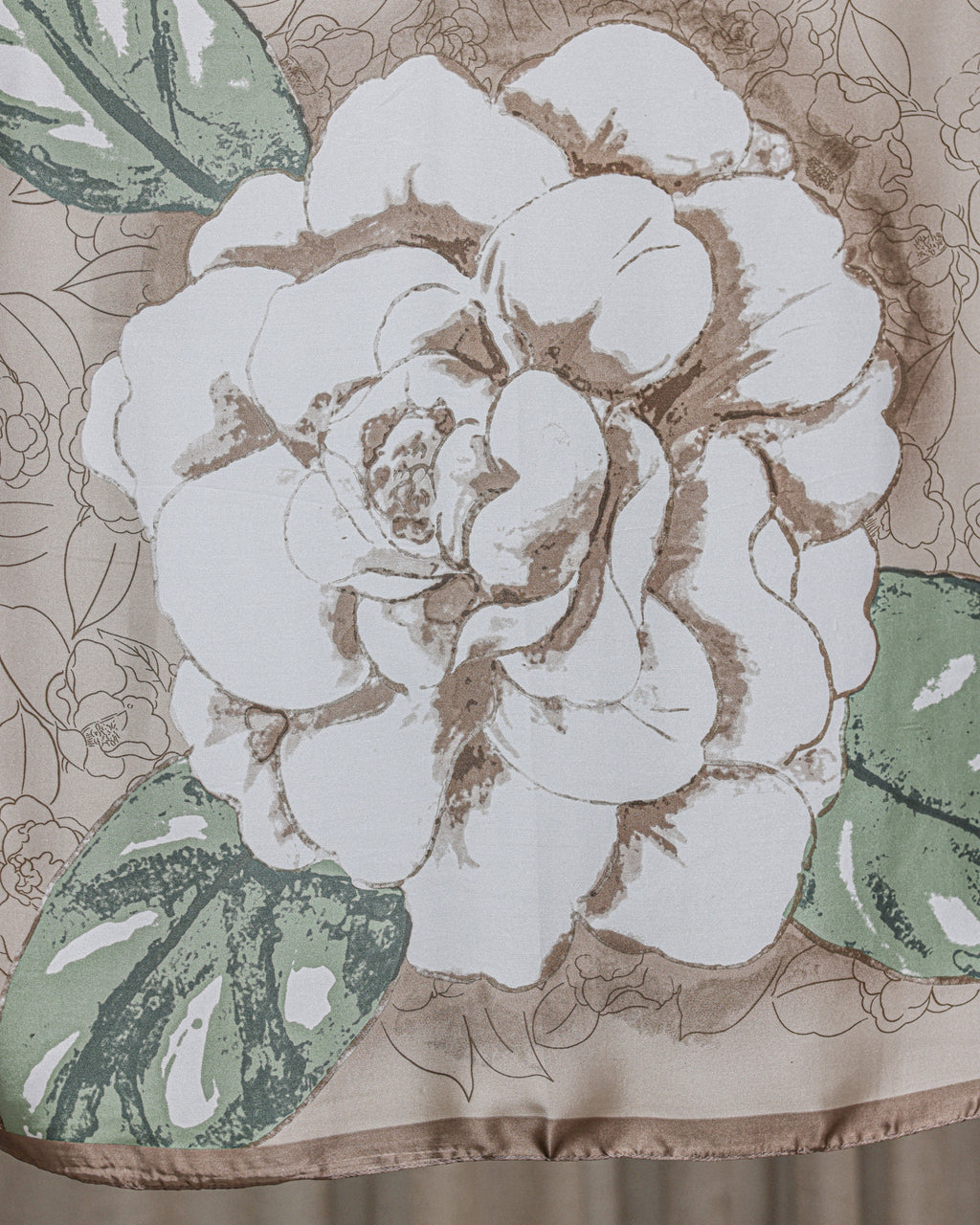 PRINTED SILK BLEND SQUARE BANDANA