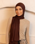 Luxe Jersey Hijab - Chocolate