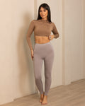 Luxe Hooded Crop Latte FINAL SALE