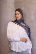 Printed Rayon Hijab - Storm Cloud