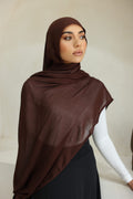Luxe Double Stitch Hijab Bordeaux 10