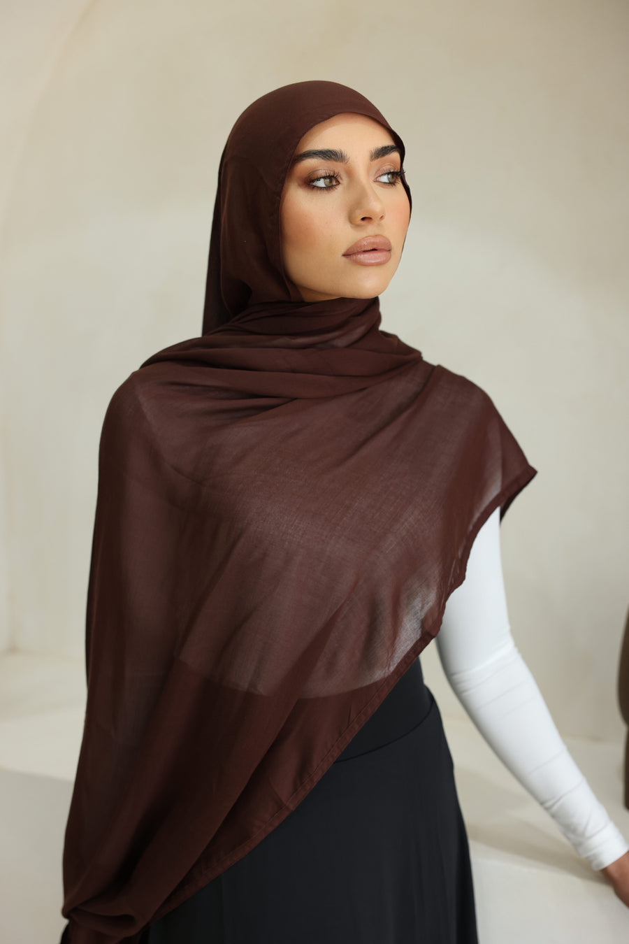 Luxe Double Stitch Hijab Saffron