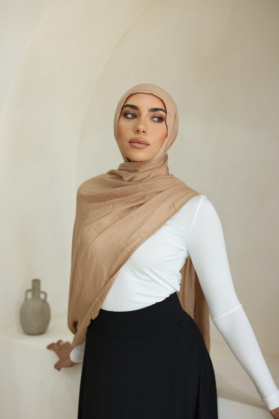 Luxe Double Stitch Hijab Desert