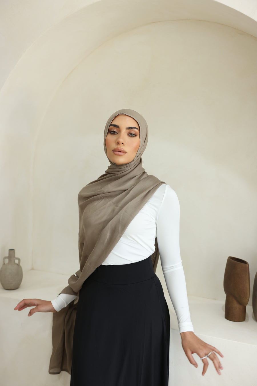 Luxe Double Stitch Hijab Sage