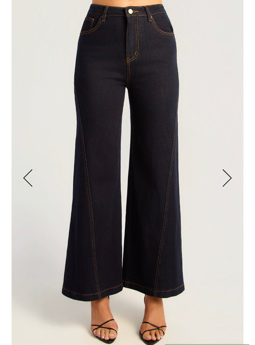 Hem Seam Detail Denim Jeans