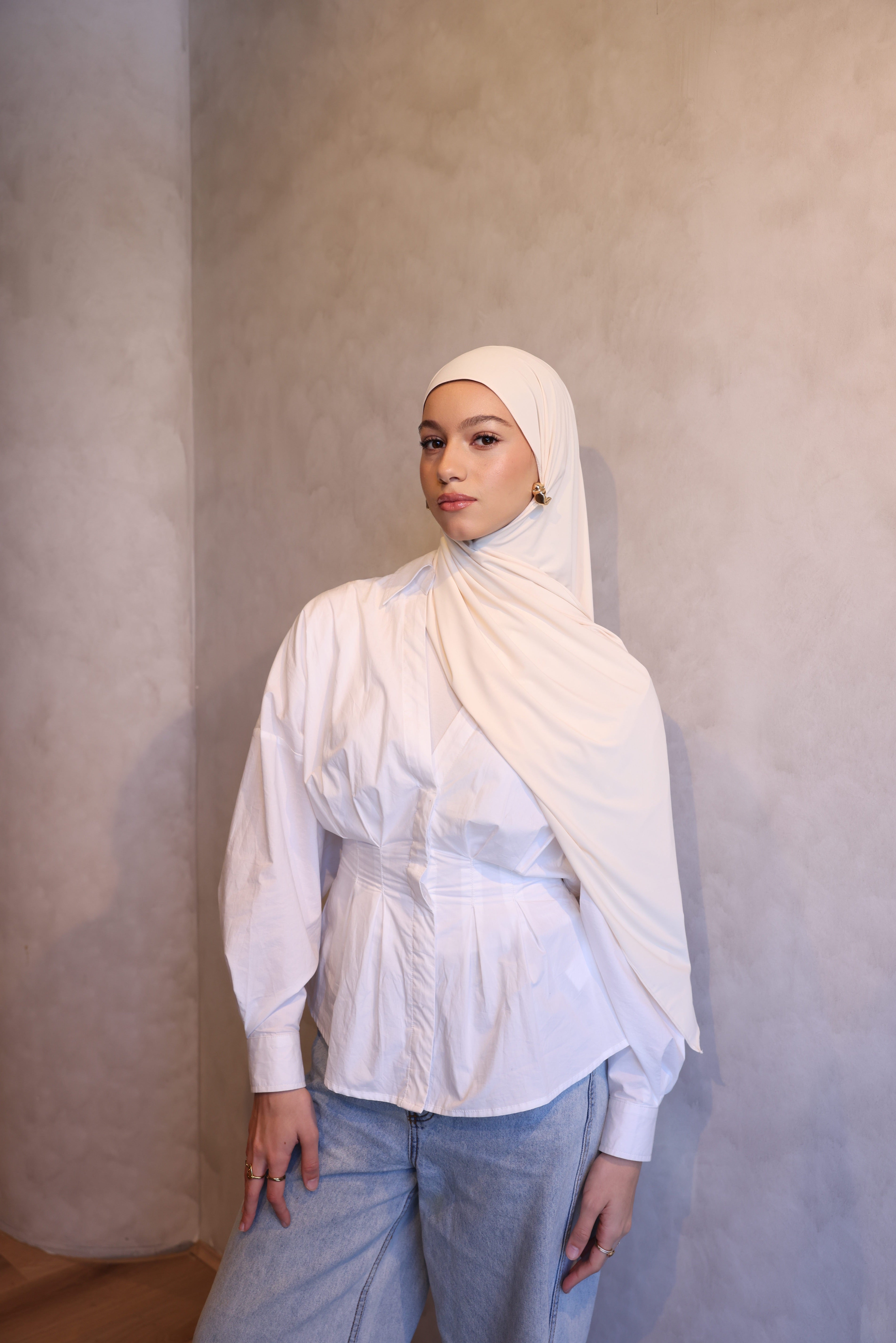 Liquid Jersey Hijab - Sand