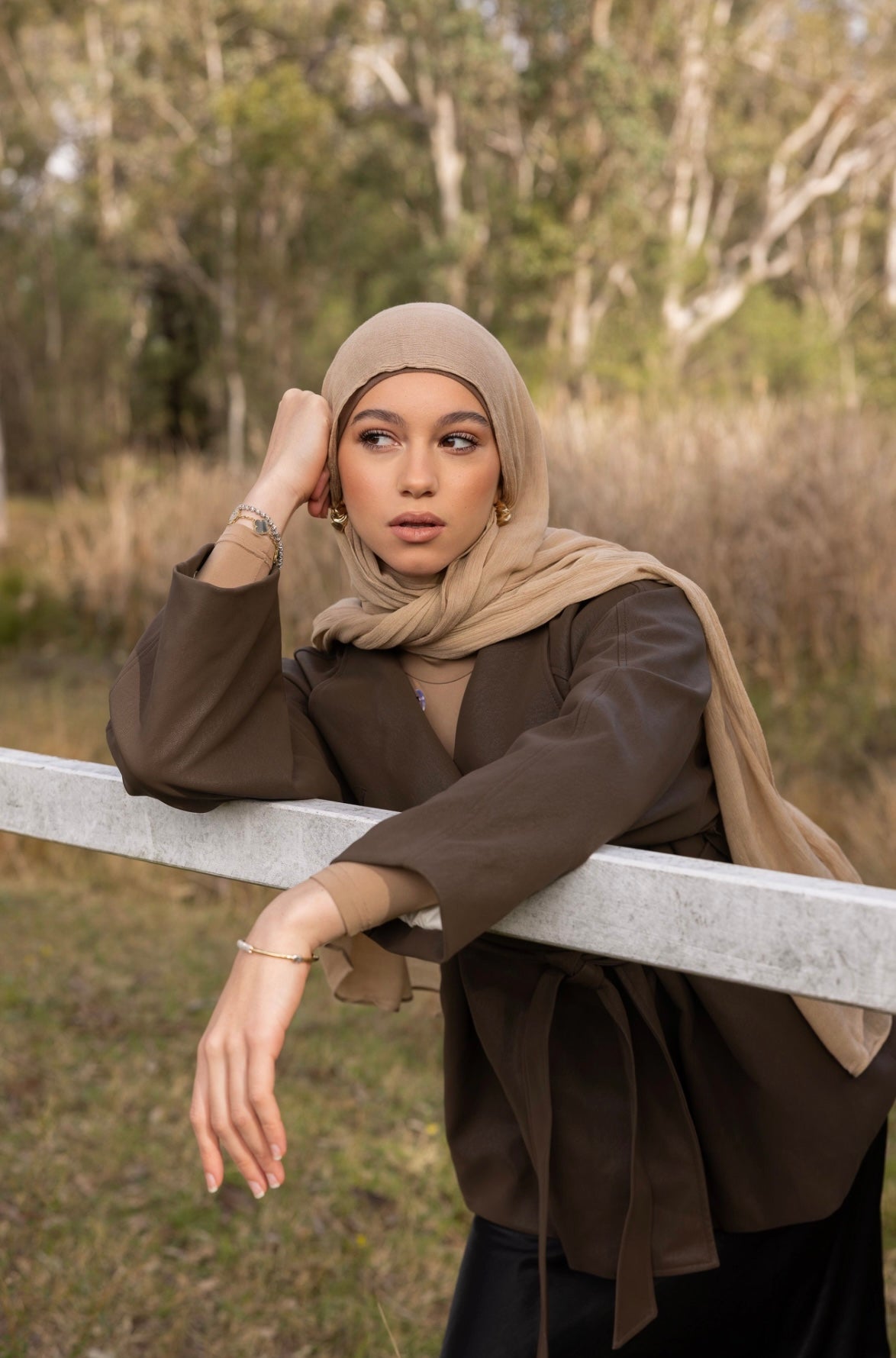 Luxe Rayon Hijab - Biscuit