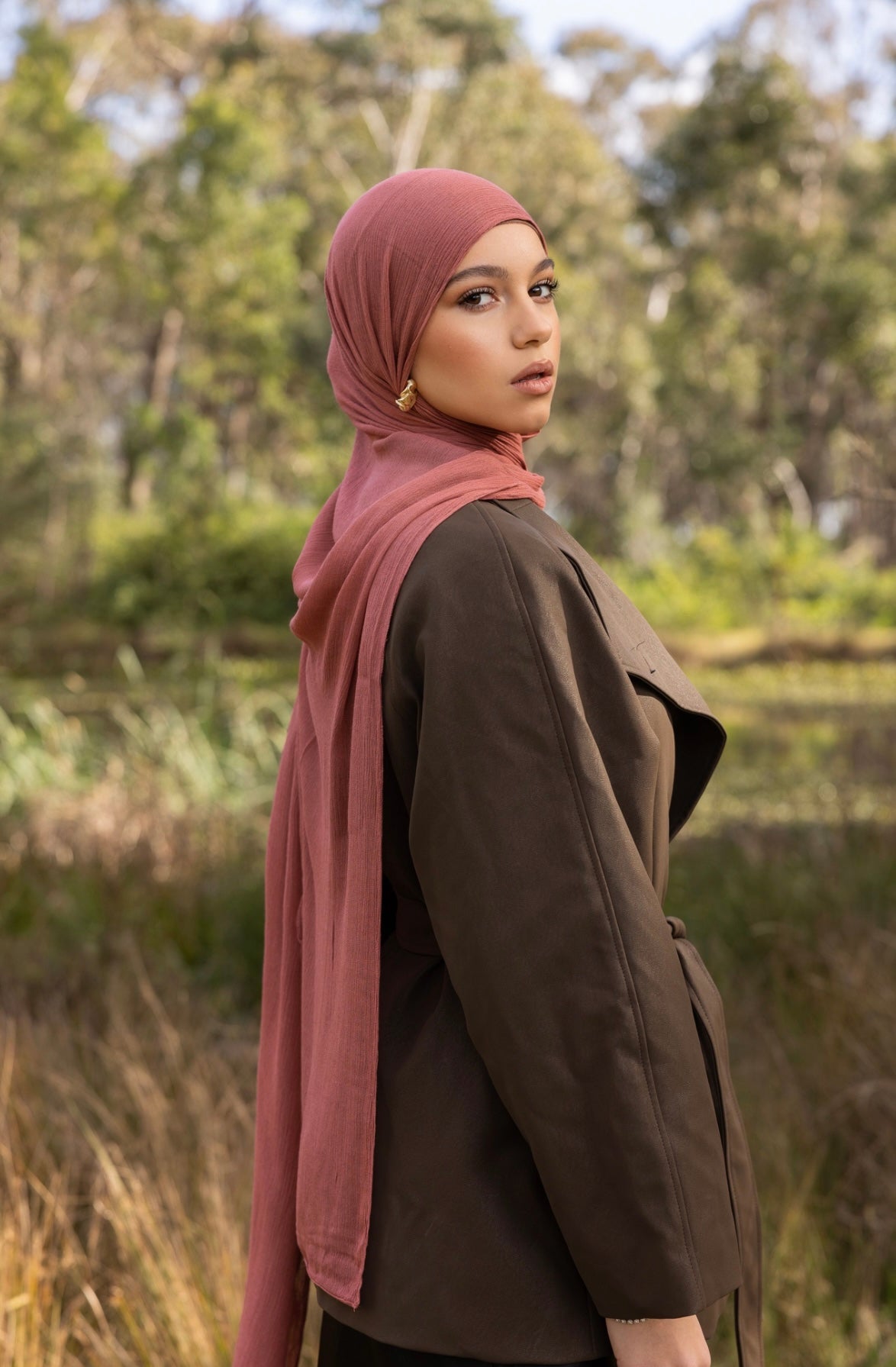 Luxe Rayon Hijab - Raspberry