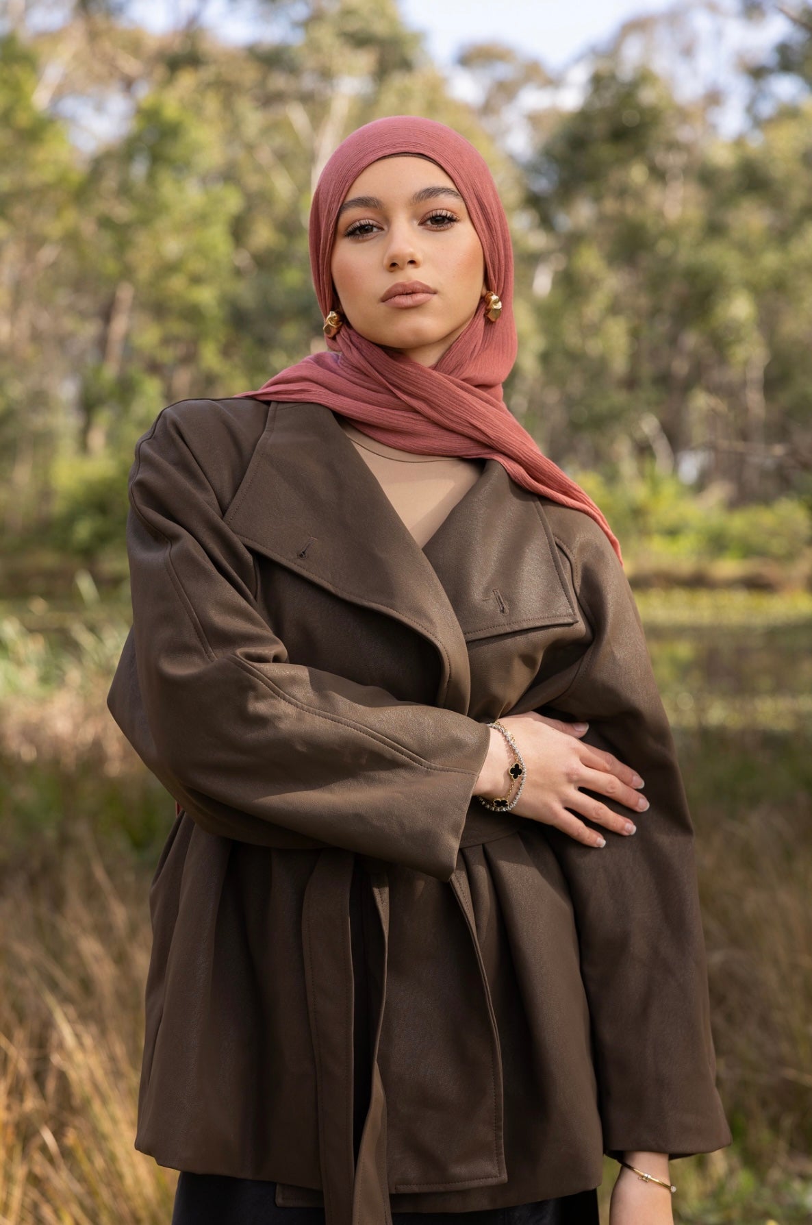 Luxe Rayon Hijab - Raspberry