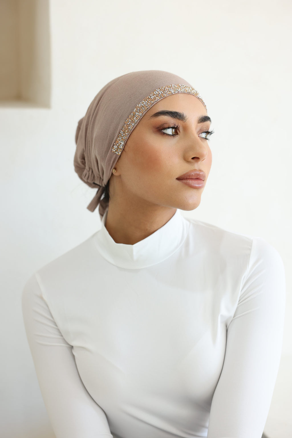 BEADED MODAL UNDERCAP - Fawn
