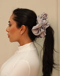 Silk satin scrunchies Smoke