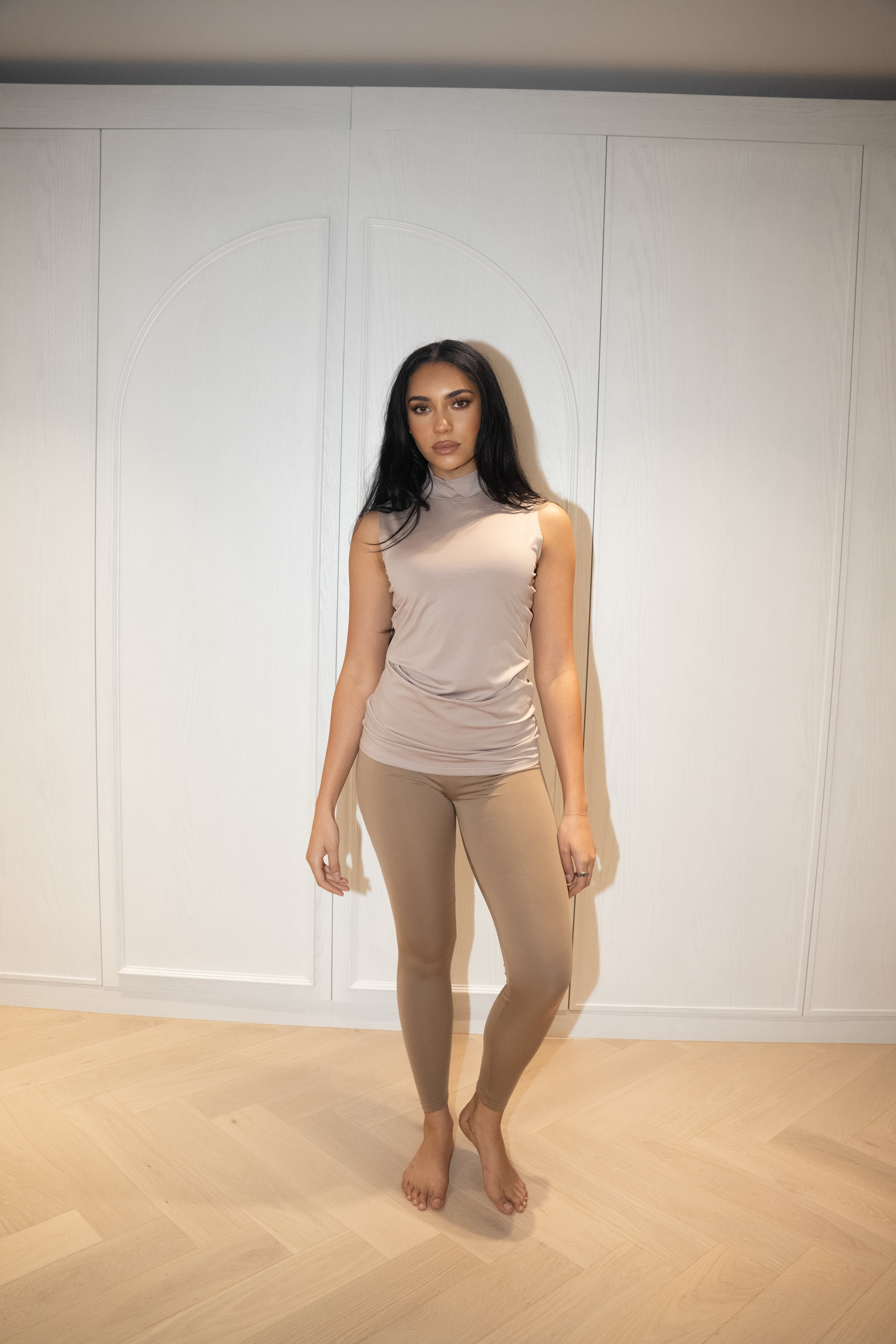 Luxe Sleeveless Basic Fawn