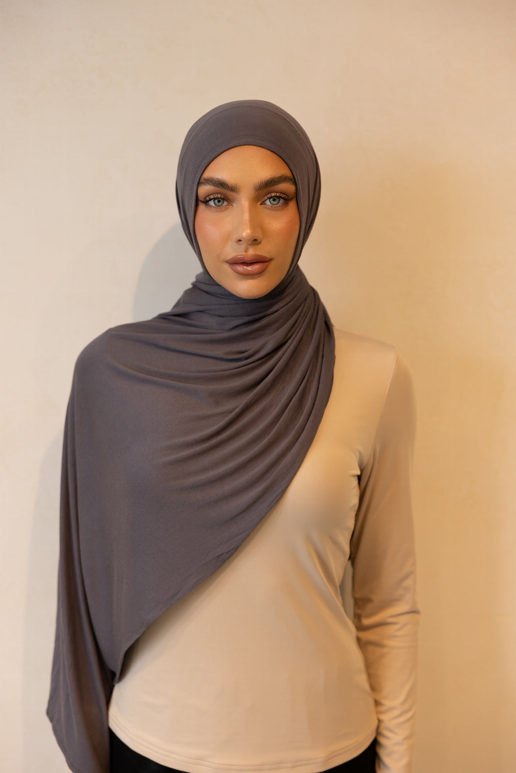 Luxe Jersey Hijab - Charcoal