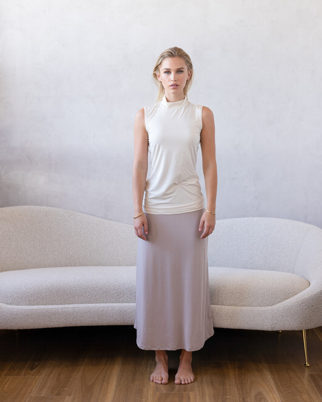 Luxe Sleeveless Basic Sand