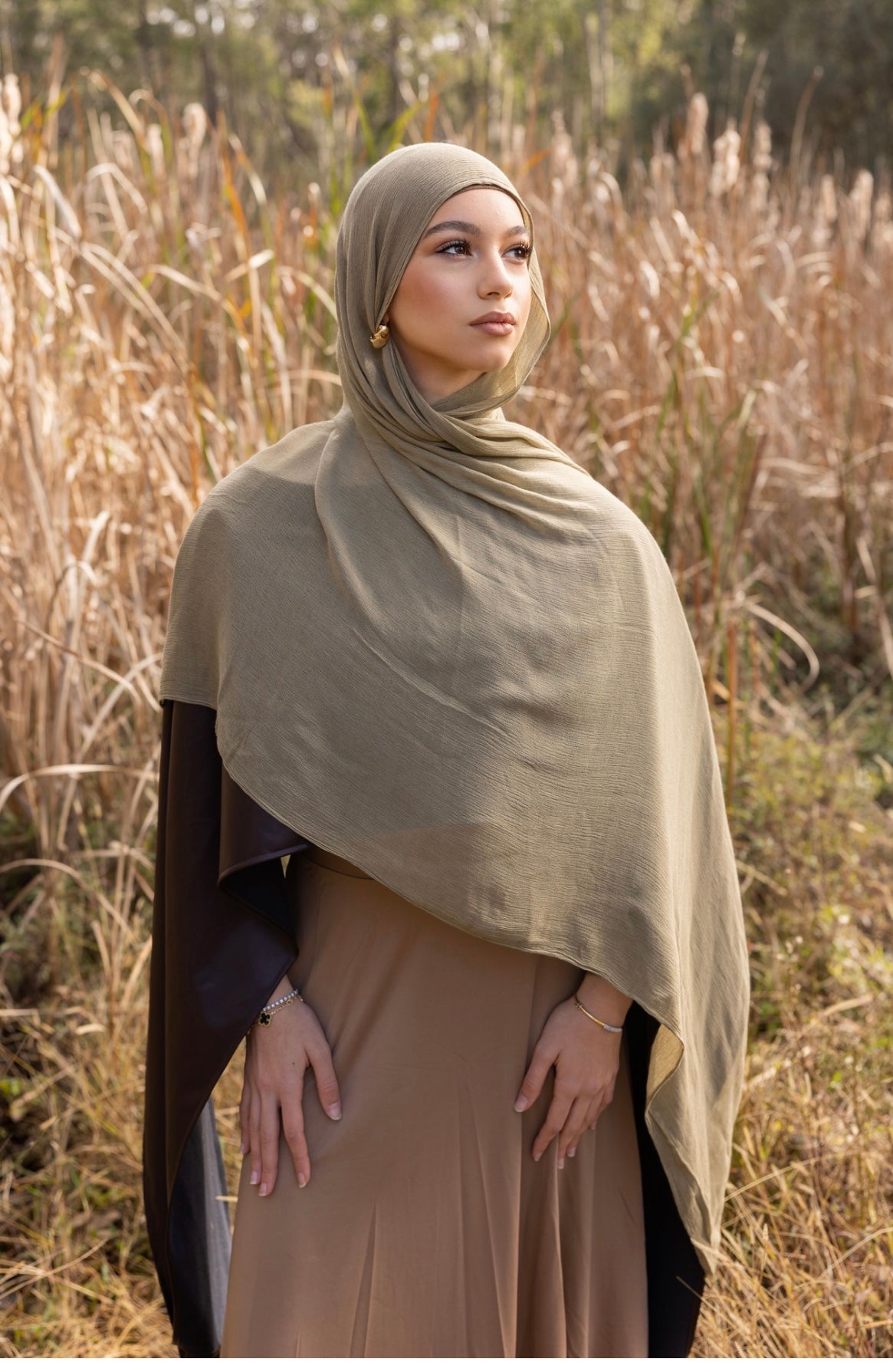 Luxe Rayon Hijab - Soft Khaki