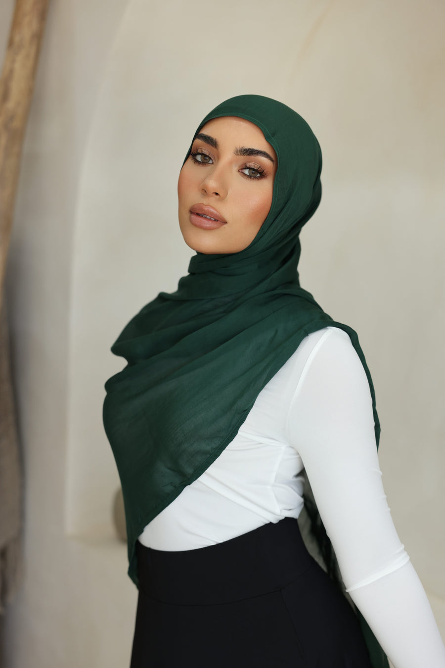 Luxe Double Stitch Hijab Emerald