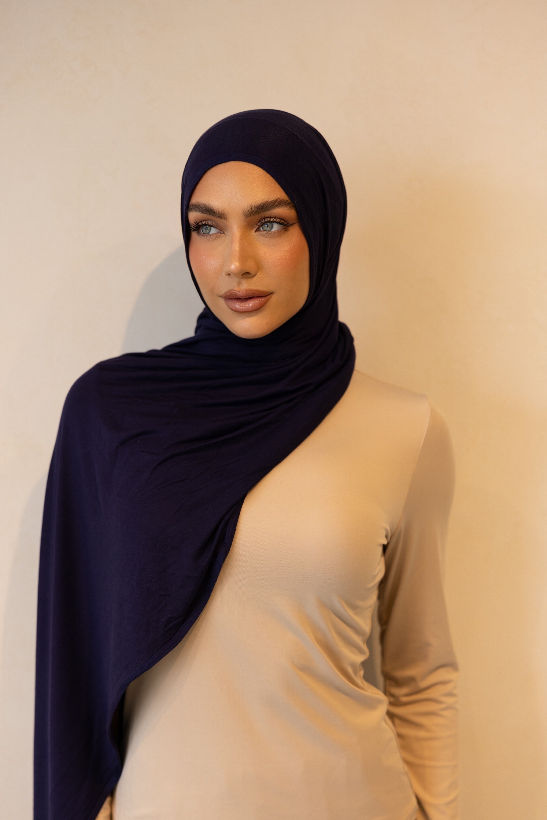 Luxe Jersey Hijab - Ink