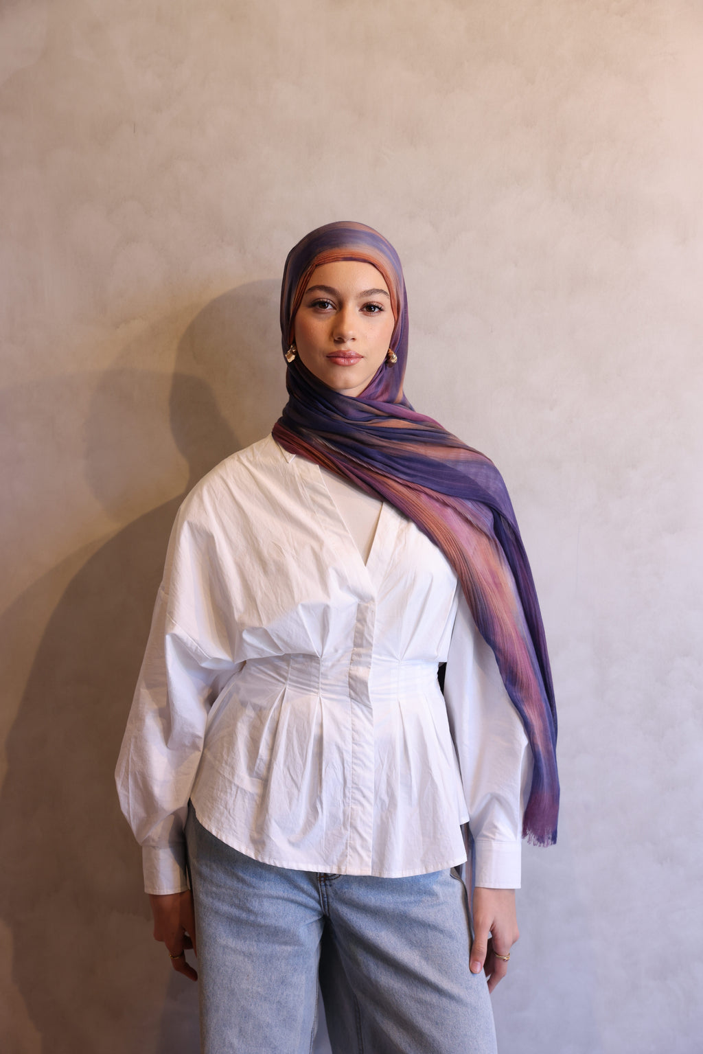 Printed Rayon Hijab - Dusk