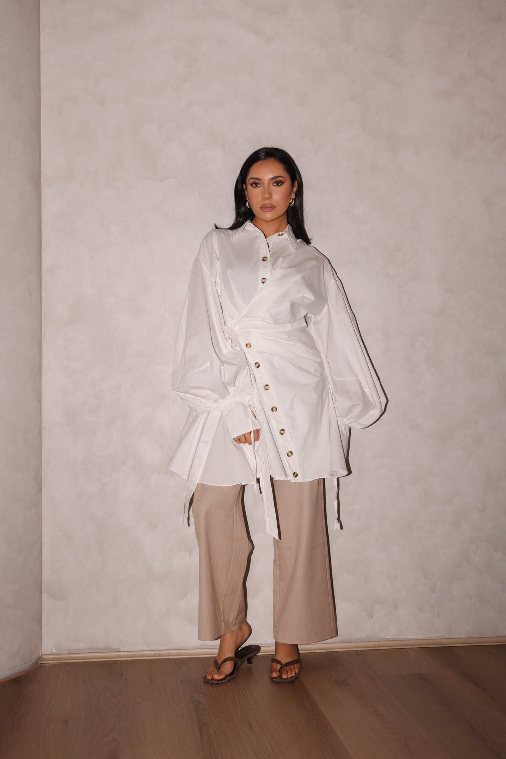 Positano Wrap Shirt - White