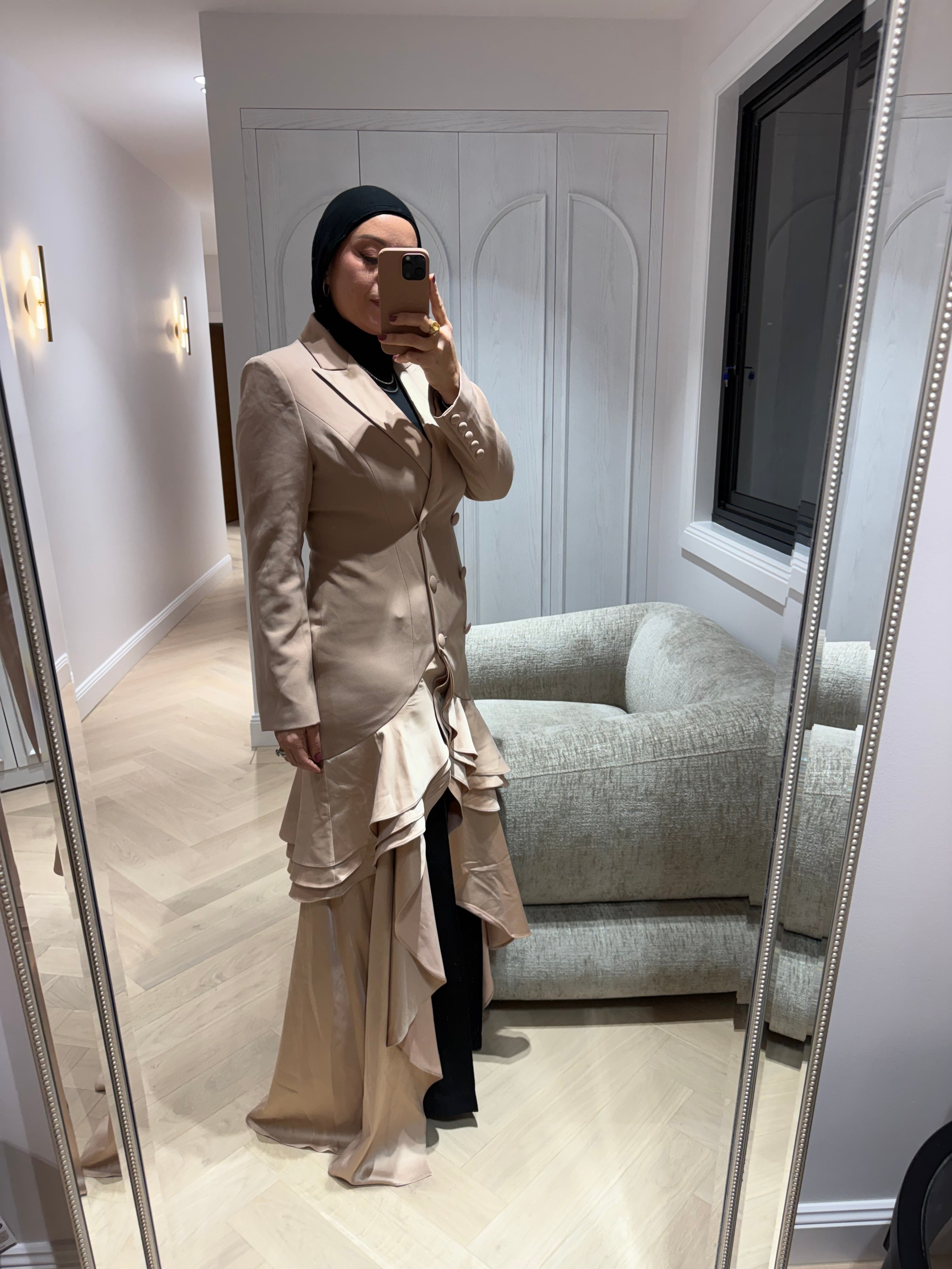 Blazer Ruffle Gown - PRE ORDER